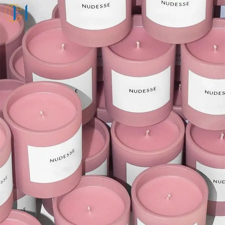 C&H Wholesale Private Label Novelty Customized Colorful Glass Vessel Luxury Aromatherapy Candles Custom Home Decoration
