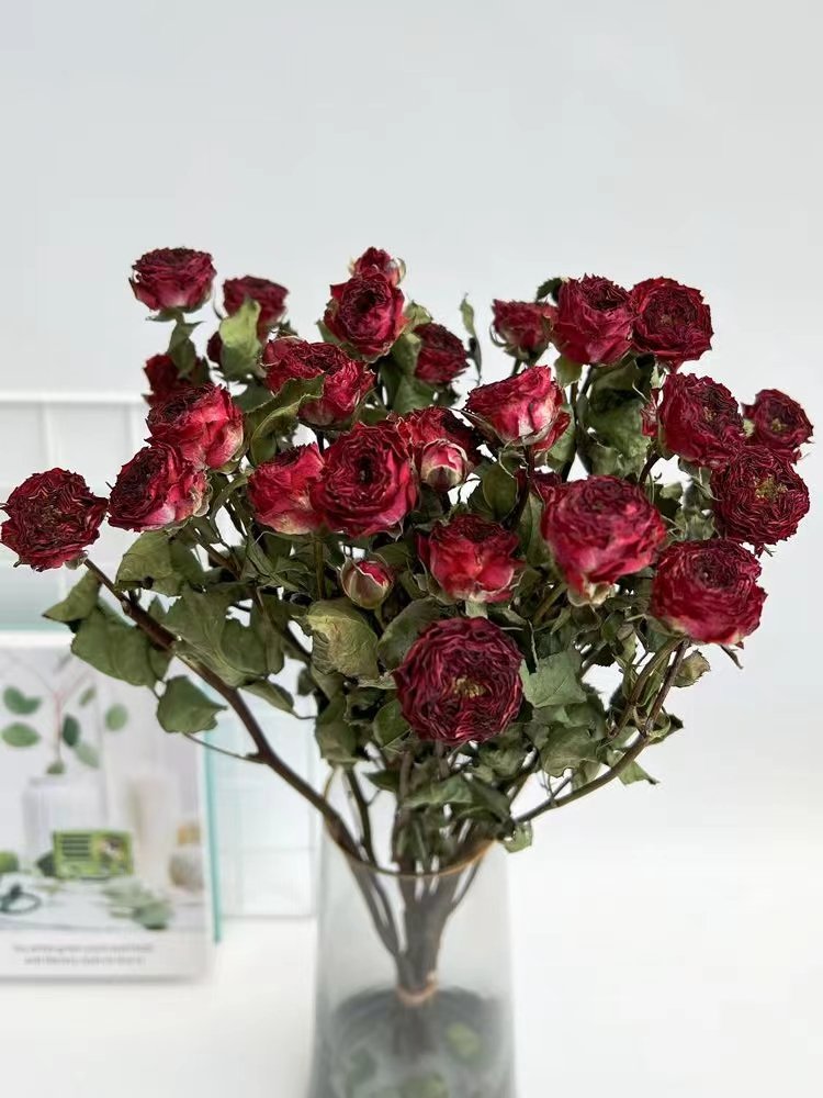 Dry roses rose dried flowers dried rose bouquet wedding home decoration wedding floral art-wholesale