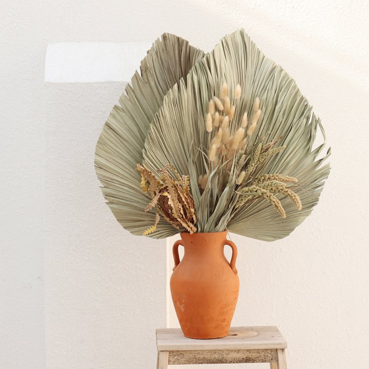 Sumflora Factory supply wedding decor preserved flower made in China dry flowers palm-leaf fan