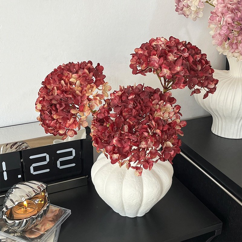 Hot Selling Luxury Silk Artificial Flower Hydrangea Bouquet For Wedding Arrangement