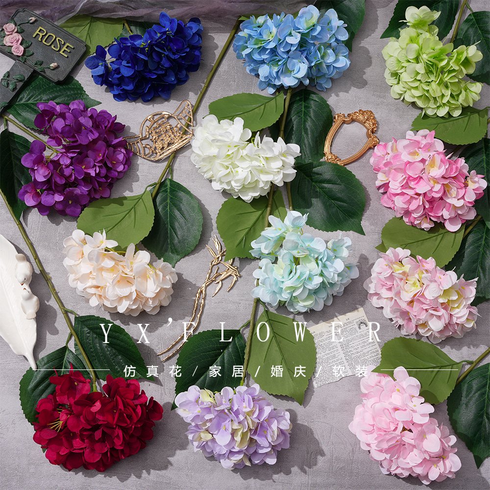 European-style Single French Crystal Hydrangea Cross-border Home Hotel Window Meichen Vase Ornaments Floral Art