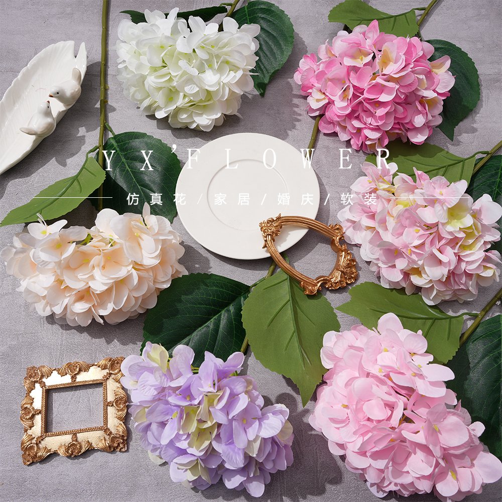 European-style Single French Crystal Hydrangea Cross-border Home Hotel Window Meichen Vase Ornaments Floral Art