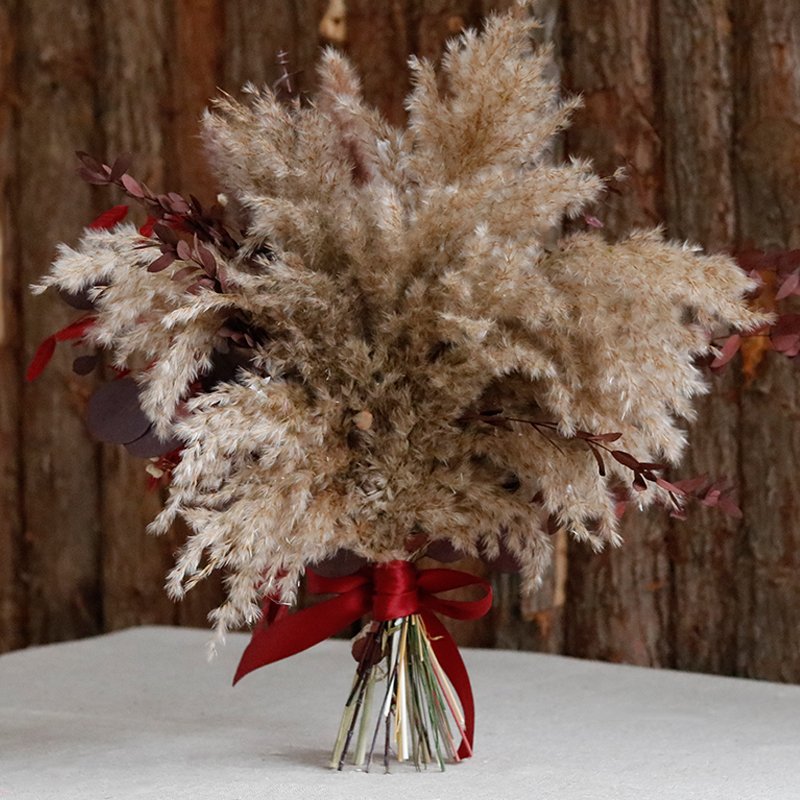 CH-062 Wholesale Recommend Preserved Rose dried Flower Bouquet Reed Pampas Grass Mixed For Home Decor Wedding Arrangement
