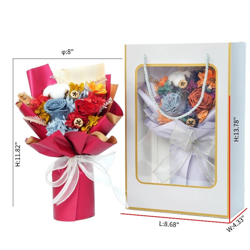 Dried Flower Bouquet Delivery Prime Preserved Purple Forever Roses Bouquet For Wedding Birthday Christmas Valentines Mothers Day