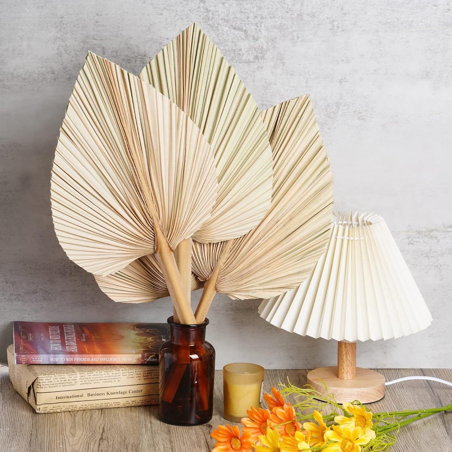 Scandinavian Decorative Palm Fan Leaf Dried Flower Home Wedding Party Home Wall Decoration