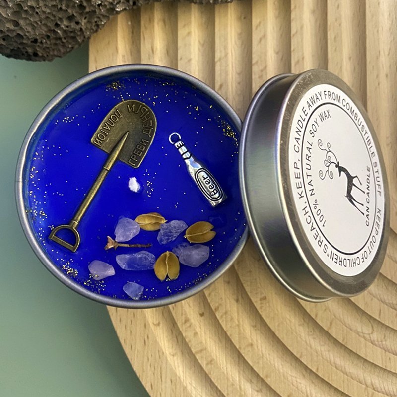 Wholesale Luxury Home Decoration Gemstone Dried Flower Scented Candles Soy Wax Silver Can Tin Candle Jars With Lid