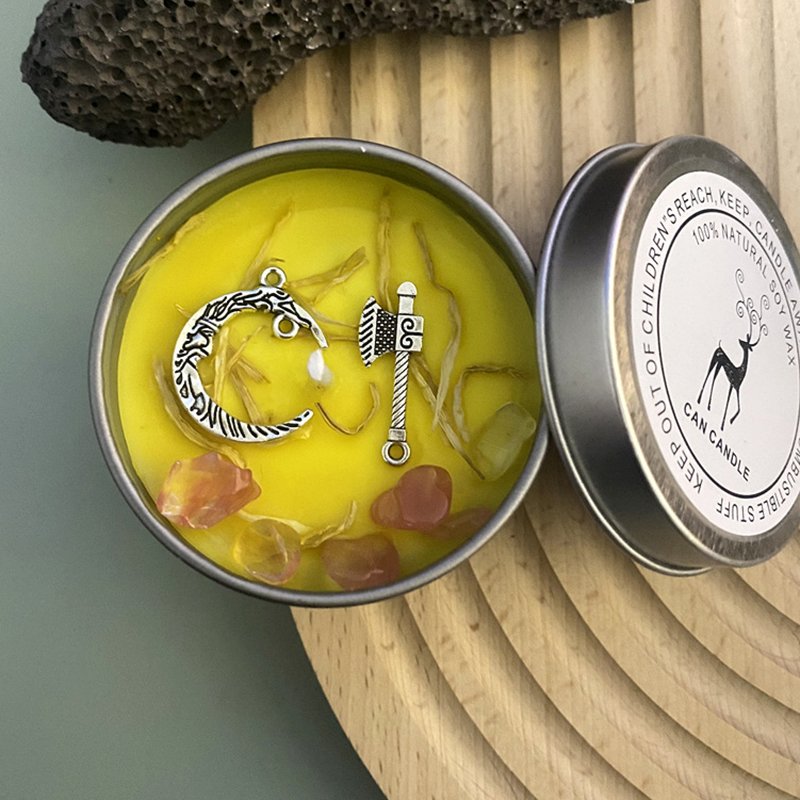 Wholesale Luxury Home Decoration Gemstone Dried Flower Scented Candles Soy Wax Silver Can Tin Candle Jars With Lid