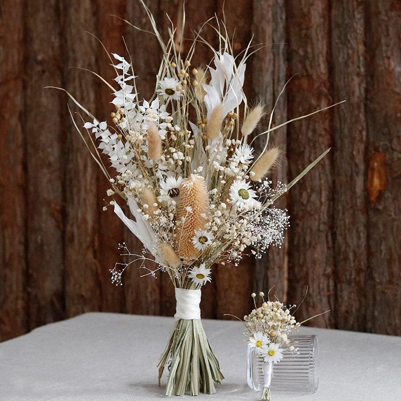 Natural Dried Pampas Grass Boho Home Decor Bouquet Dried Flowers Bouquet for Wedding Home Decorations