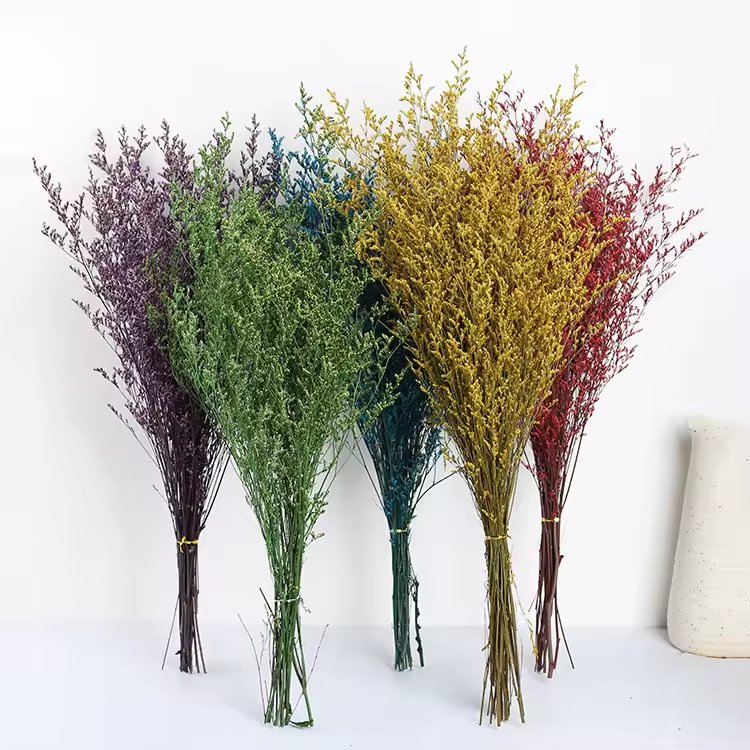 Factory wholesale limonium caspea dried flowers sea lavender lover's grass for indoor bouquet decoration