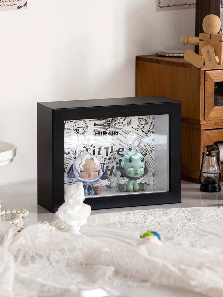 Leaf Shell Dried Flower Wedding Gifts Display Black Wood deep Depth DIY Wooden Art 3D Shadow Box Frame