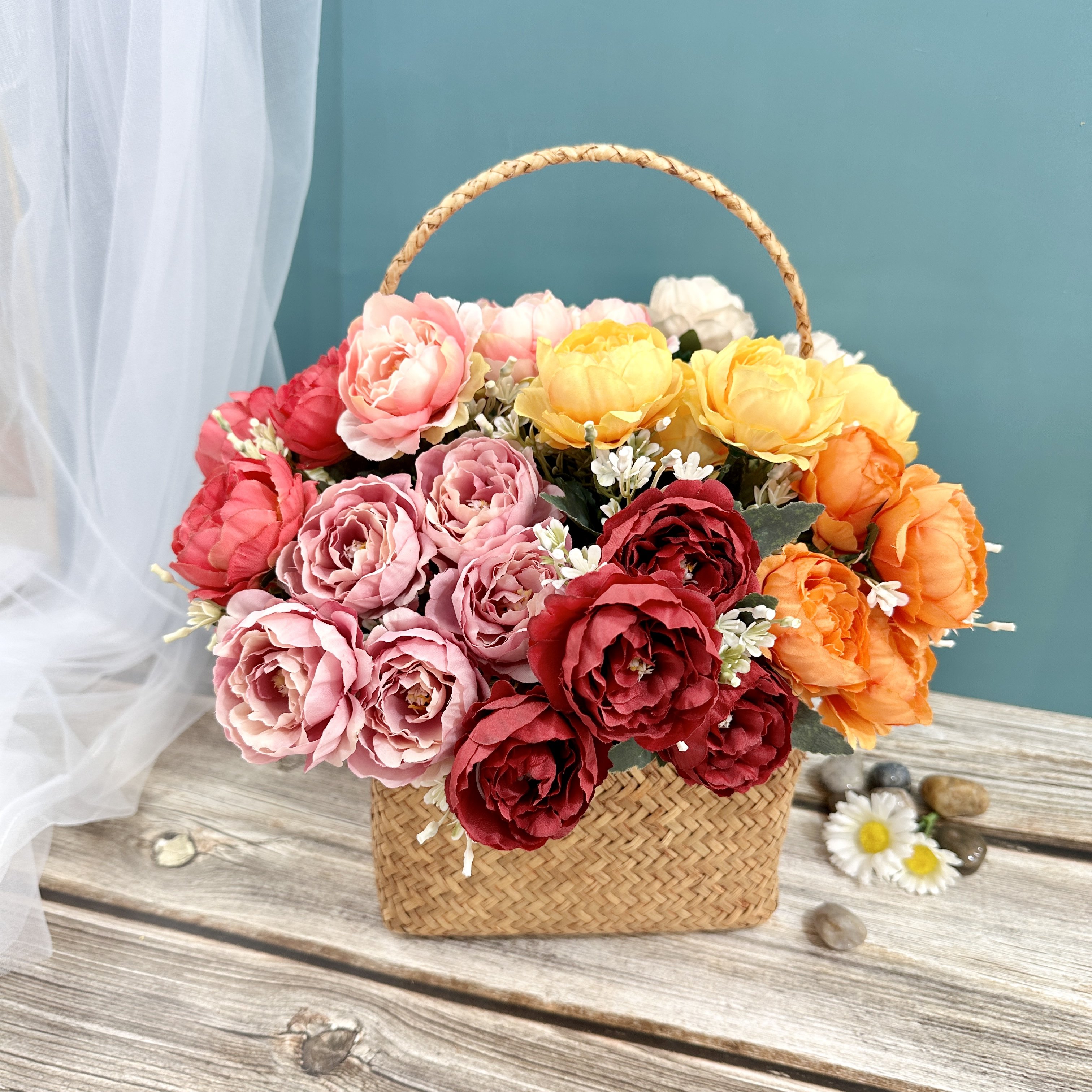 Cheap 5 Heads Penoies Flower Artificial Plant And flower Artificial Peony Silk flowers