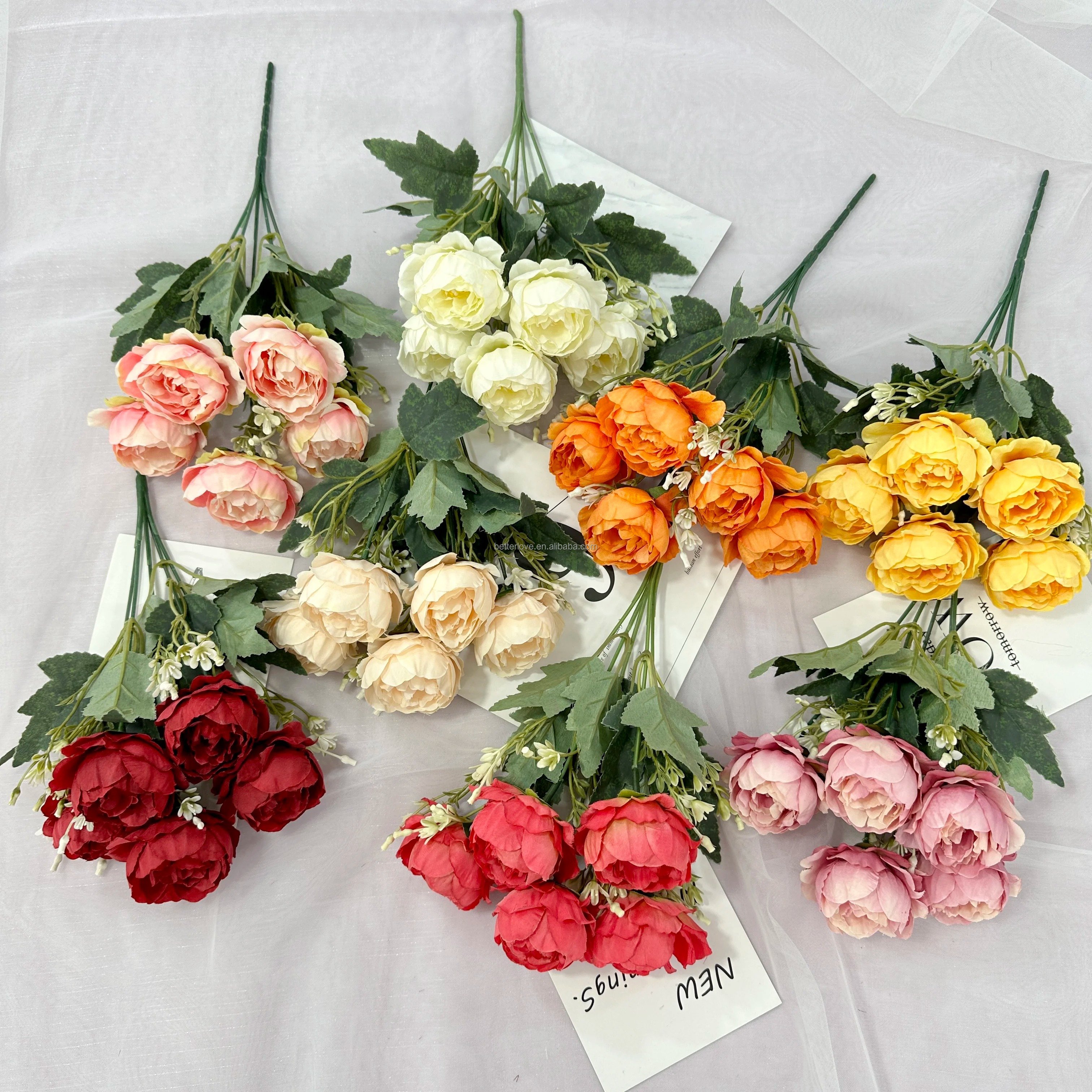 Cheap 5 Heads Penoies Flower Artificial Plant And flower Artificial Peony Silk flowers