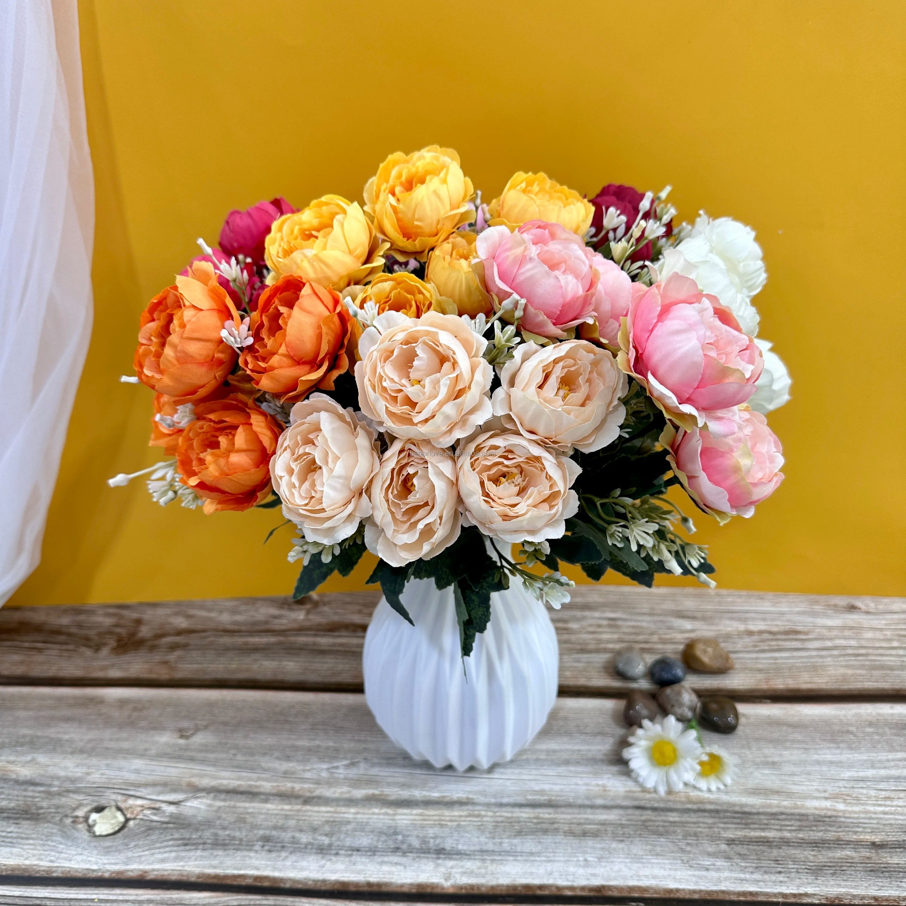 Cheap 5 Heads Penoies Flower Artificial Plant And flower Artificial Peony Silk flowers