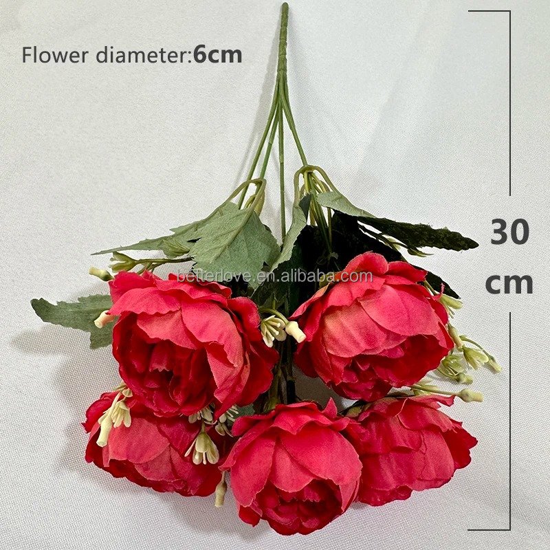 Cheap 5 Heads Penoies Flower Artificial Plant And flower Artificial Peony Silk flowers