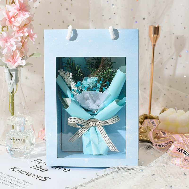 Flower Gift Real Mini Dried Flowers Bouquets for Valentine's Day Wedding gift preserved dried rose flowers Fleurs artificielles