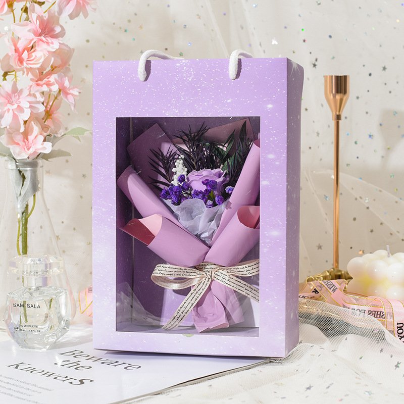 Flower Gift Real Mini Dried Flowers Bouquets for Valentine's Day Wedding gift preserved dried rose flowers Fleurs artificielles