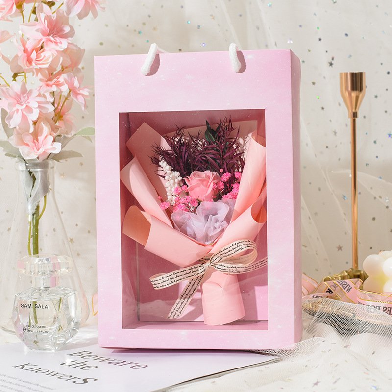 Flower Gift Real Mini Dried Flowers Bouquets for Valentine's Day Wedding gift preserved dried rose flowers Fleurs artificielles