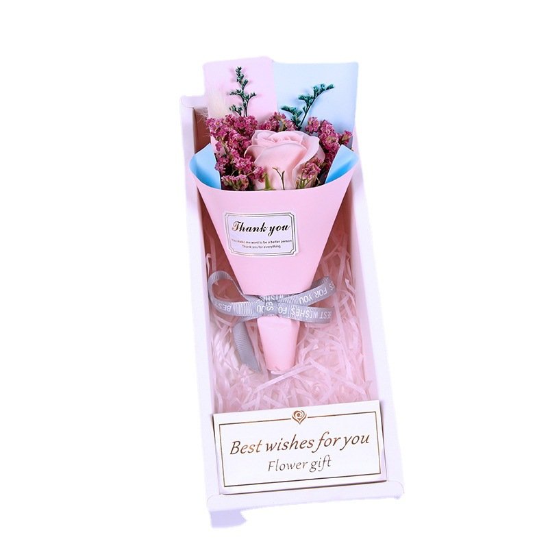 Valentine's Day Wedding Creative Gift Gypsophila Paniculata Dried Flower Soap Rose Small Bouquet Artificial Dried Flowers