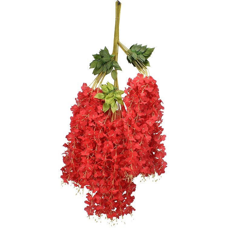 Wholesale 6-Leaf Encrypted Wisteria Watercress Flower Dried Plants Flowers Wedding Ceremony Ceiling Arch Decoration Layout