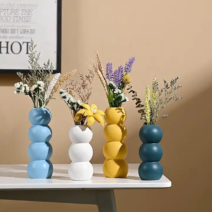 Stock Modern Simple Morandi Bubble Flower Vase For Home Decoration