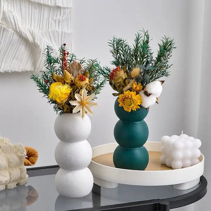 Stock Modern Simple Morandi Bubble Flower Vase For Home Decoration