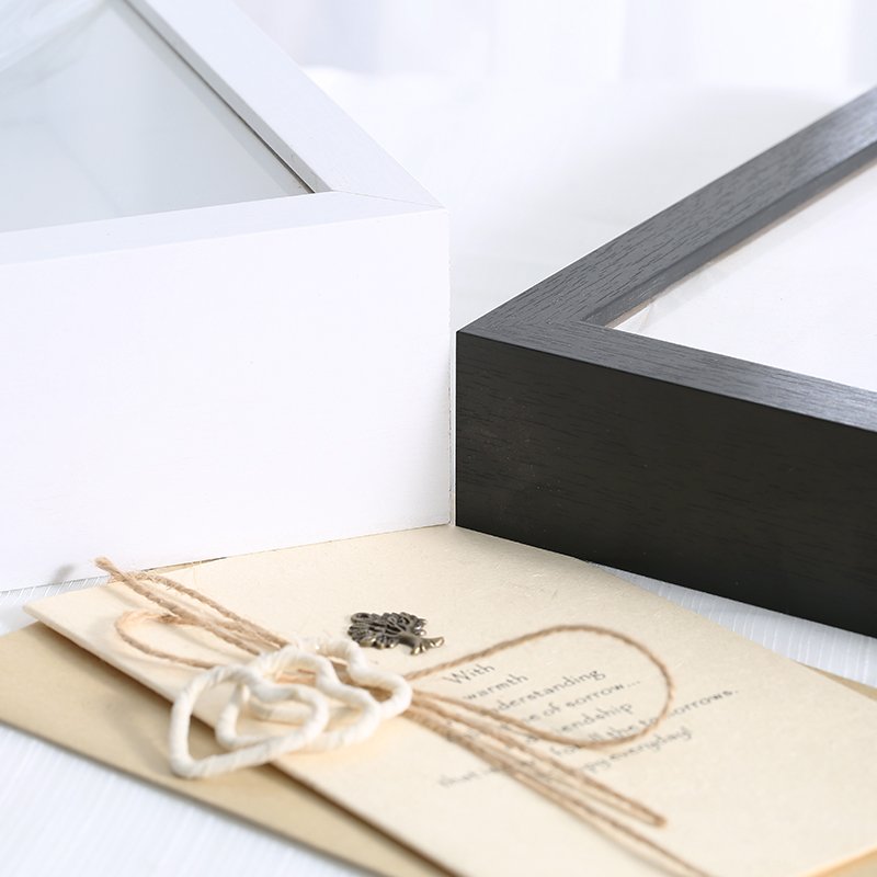 Customized High Quality Wooden 3D Shadow Box frame diy Dried flowers picture frame for home decor 4" 5" 6" 7" 8" 10" 16" A4