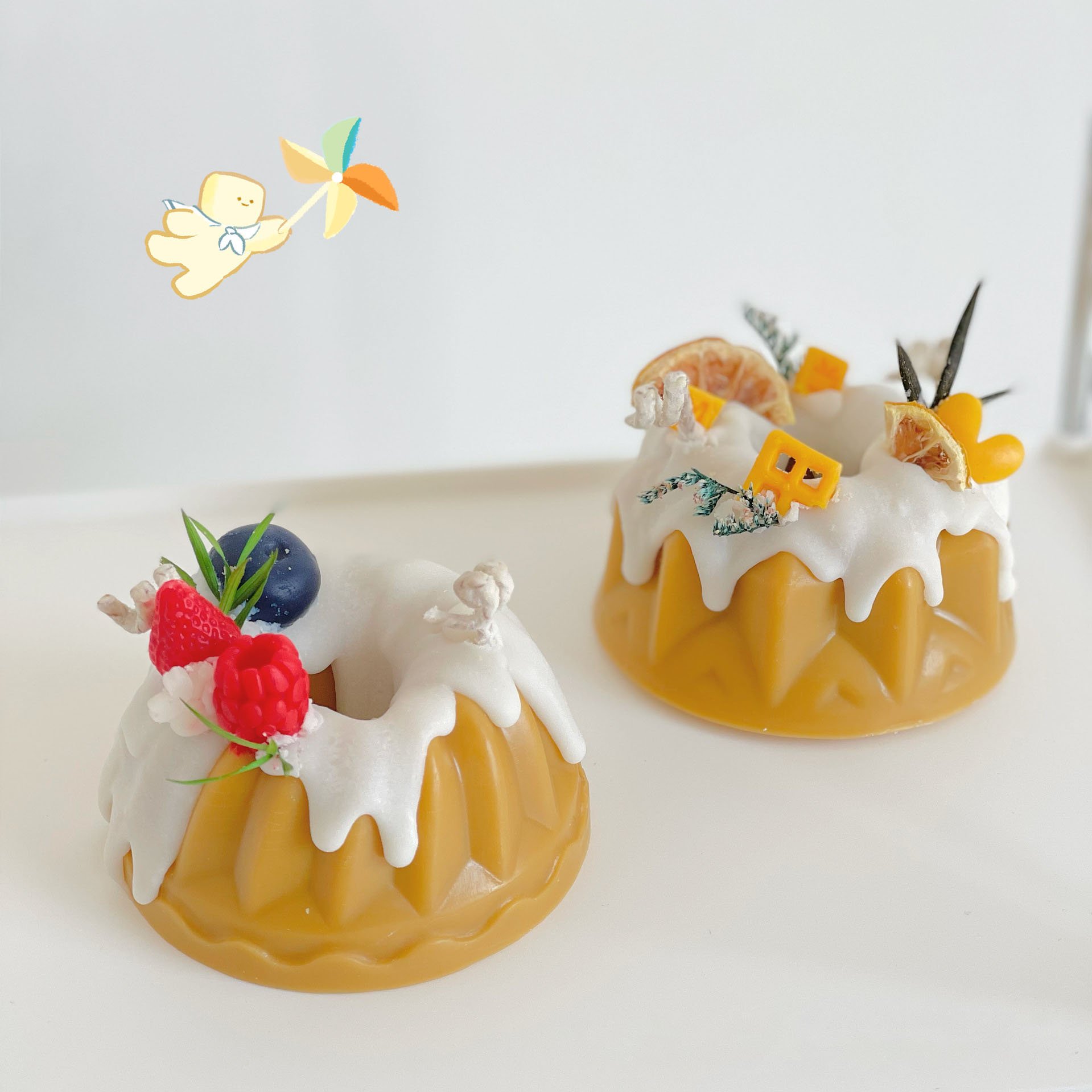 Creative Novelty Home Decor Soy Wax Aromatic Fruit Shaped Scented Candles for Holiday Decoration