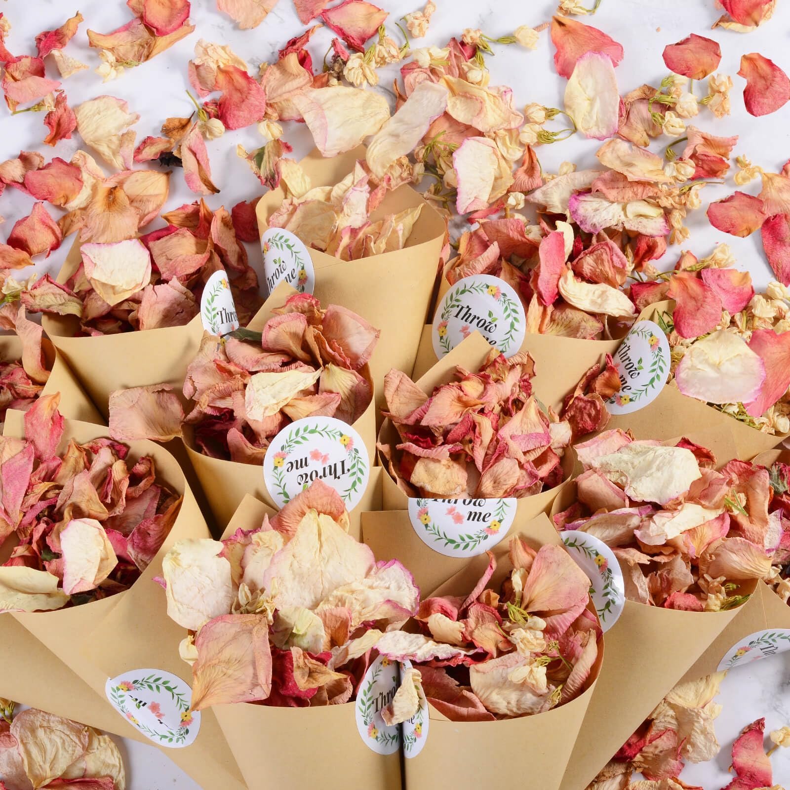 100% Natural Wedding Confetti Biodegradable Dried Flowers Confetti Dried Rose Petals For Bathing Spa Whitening Shower