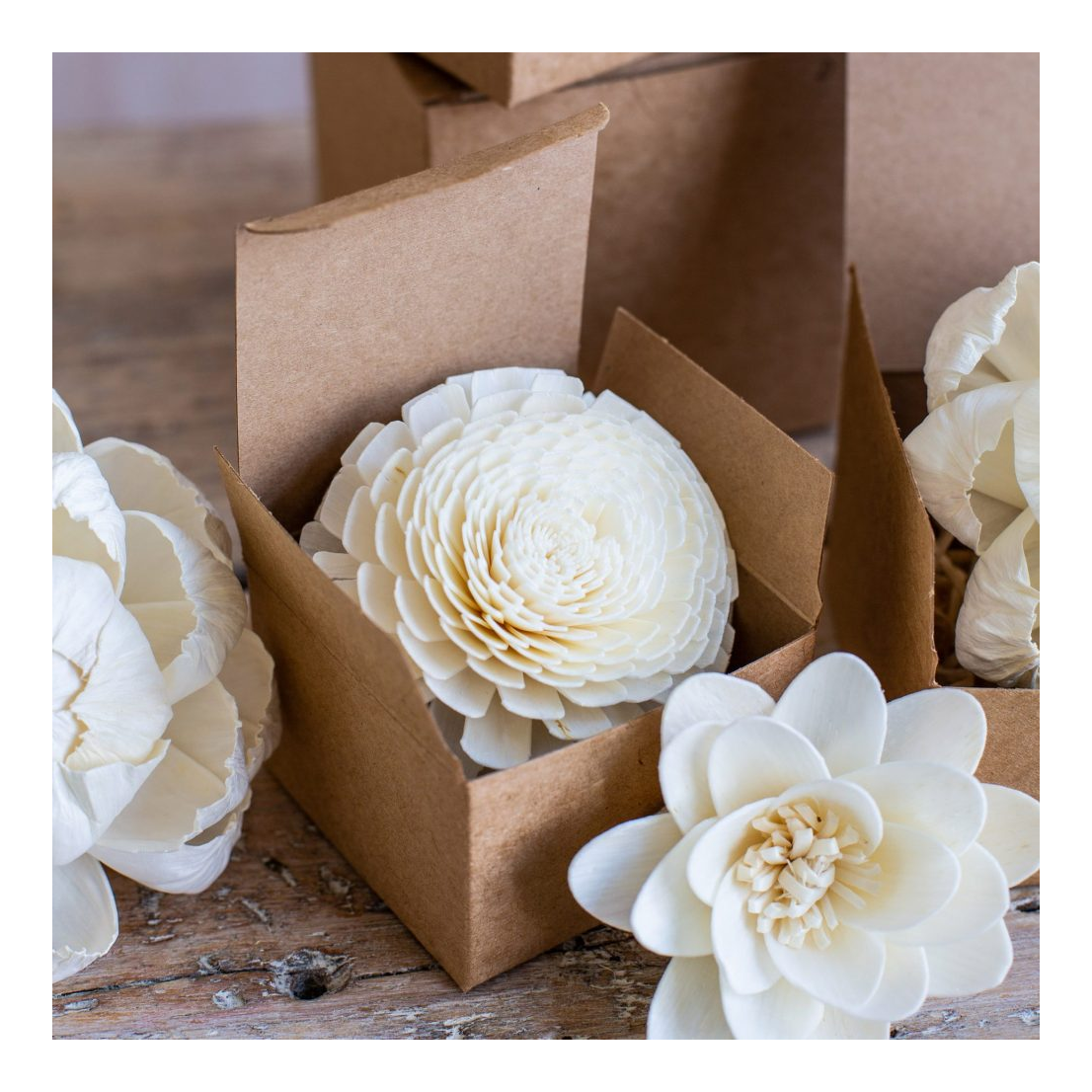 Sola wood flower garlands handmade sola wood flower sublimation rose wooden roses
