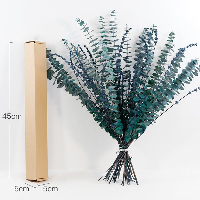 40 Pcs Dried Preserved Hanging Lavender Flowers bouquet Eucalyptus Leaves Stems Shower Bundle for Shower Arrangement Home Decor