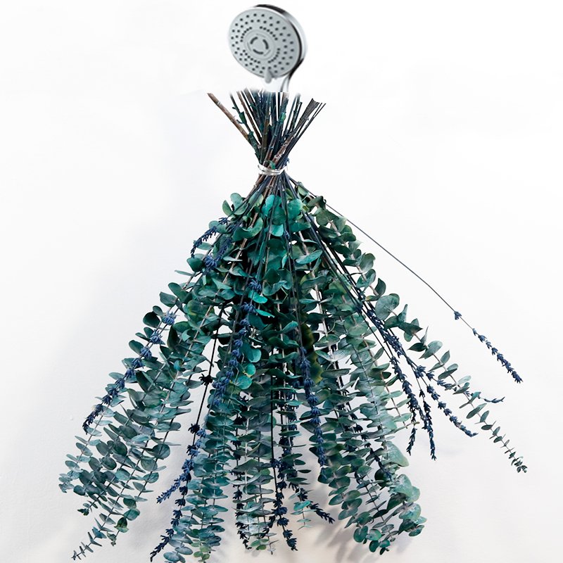 40 Pcs Dried Preserved Hanging Lavender Flowers bouquet Eucalyptus Leaves Stems Shower Bundle for Shower Arrangement Home Decor