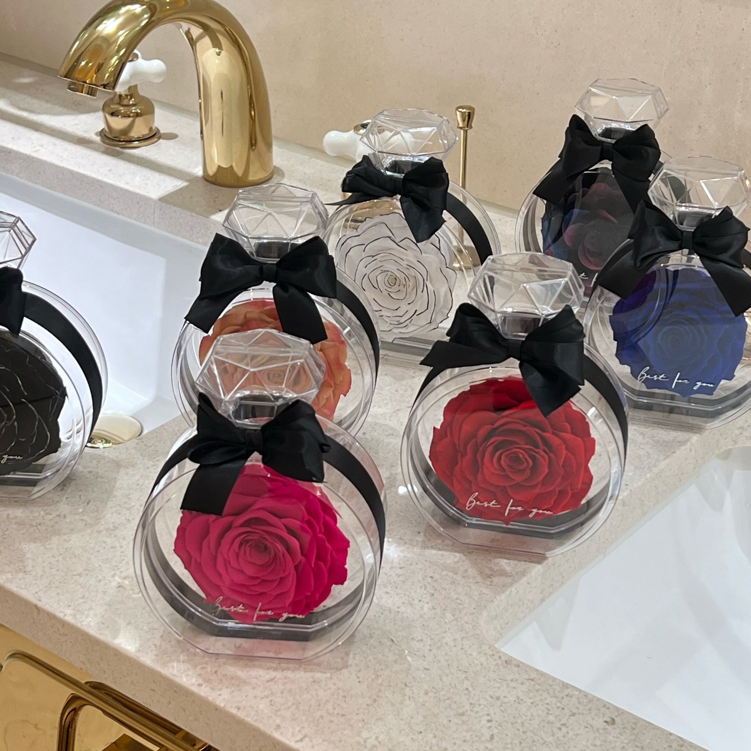 Valentine's Day Luxury Gift Forever A Grade Real Eternity Preserved Rose immortal Flower in a Acrylic Box/Glass Dome