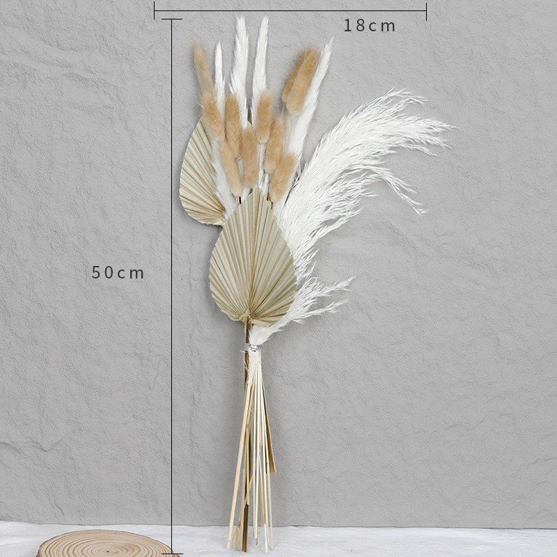 CH-085 natural mariage wedding preserved flower palm leaf dried pampas grass bouquet decor boho homedecor