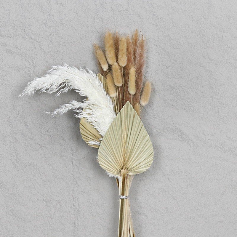CH-085 natural mariage wedding preserved flower palm leaf dried pampas grass bouquet decor boho homedecor