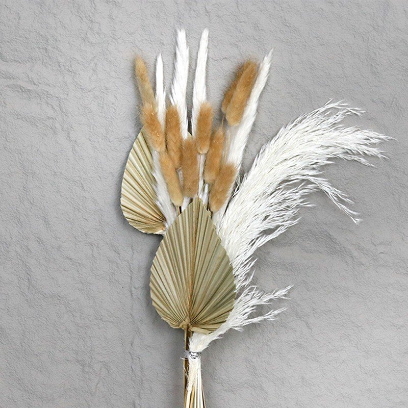 CH-085 natural mariage wedding preserved flower palm leaf dried pampas grass bouquet decor boho homedecor