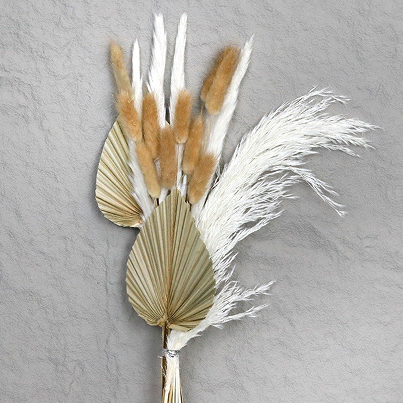 CH-085 natural mariage wedding preserved flower palm leaf dried pampas grass bouquet decor boho homedecor