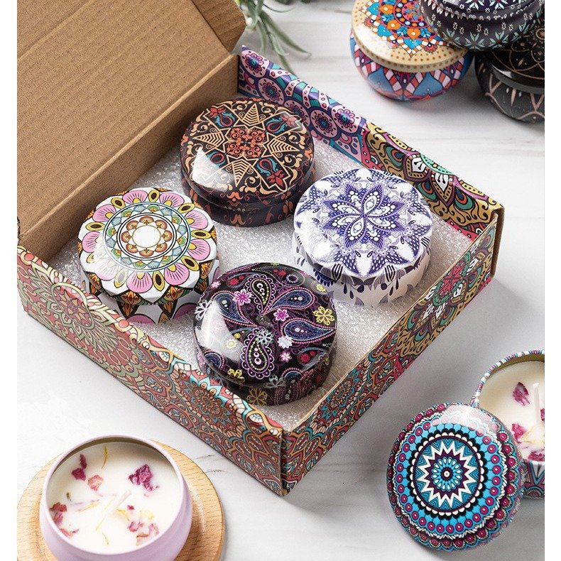 Home Decoration Custom Classic Scented Candle In Jar Private Label Aromatherapy Healing Crystals Dried Flower Soy Wax Candle