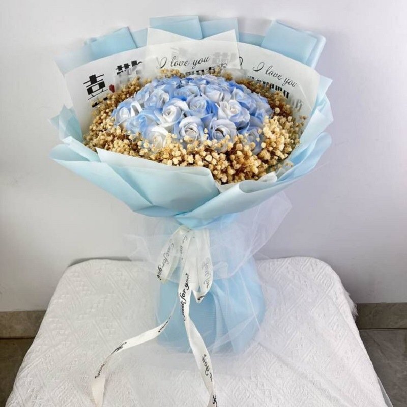 99 Rose Soap flower bouquet Carnations Mother's Day gift 520 1314 Handmade artificial Valentine's Day bouquet
