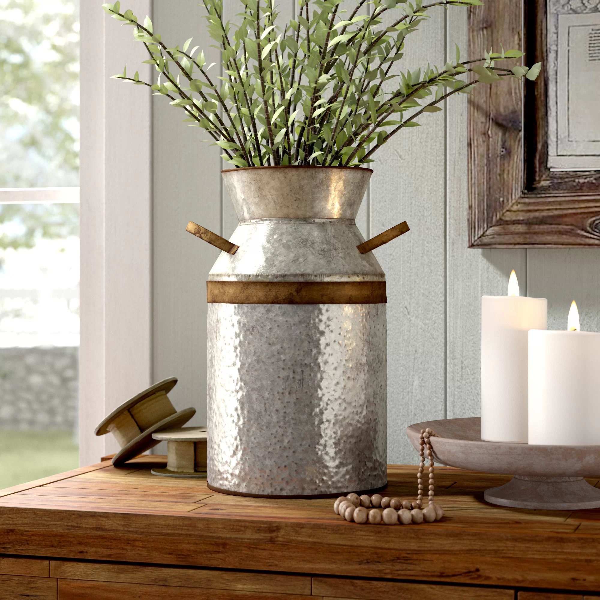 Metal Table Vase Flower Vase stainless steel Creative Living Room Dried Flower Home Decoration Vase