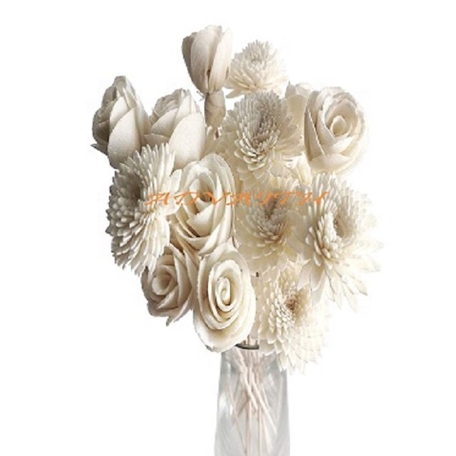 Dried Wood Sola Flower Diffuser Fragrance With Rattan Stick Reed diffuser sola flower with rattan stick