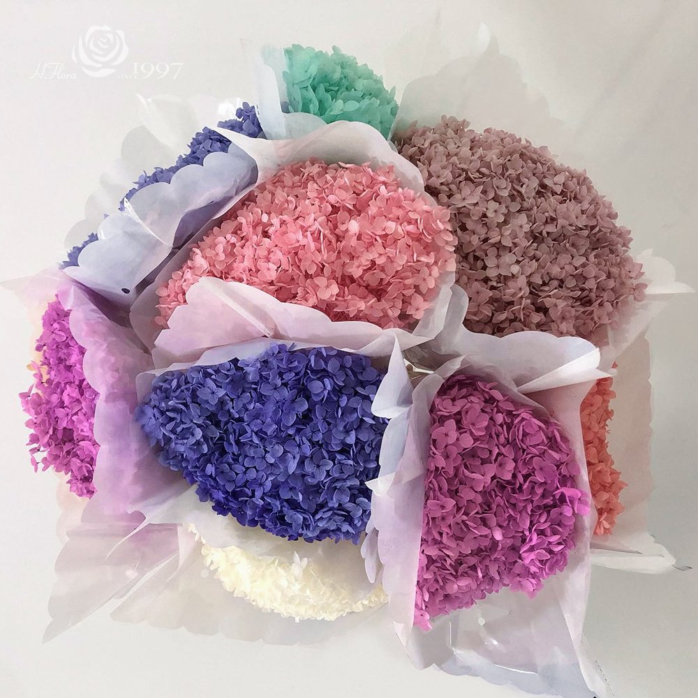HFlora Wedding home decorations Dried Made Bouquet dried flowers natural flowers Easily preserved hydrangea