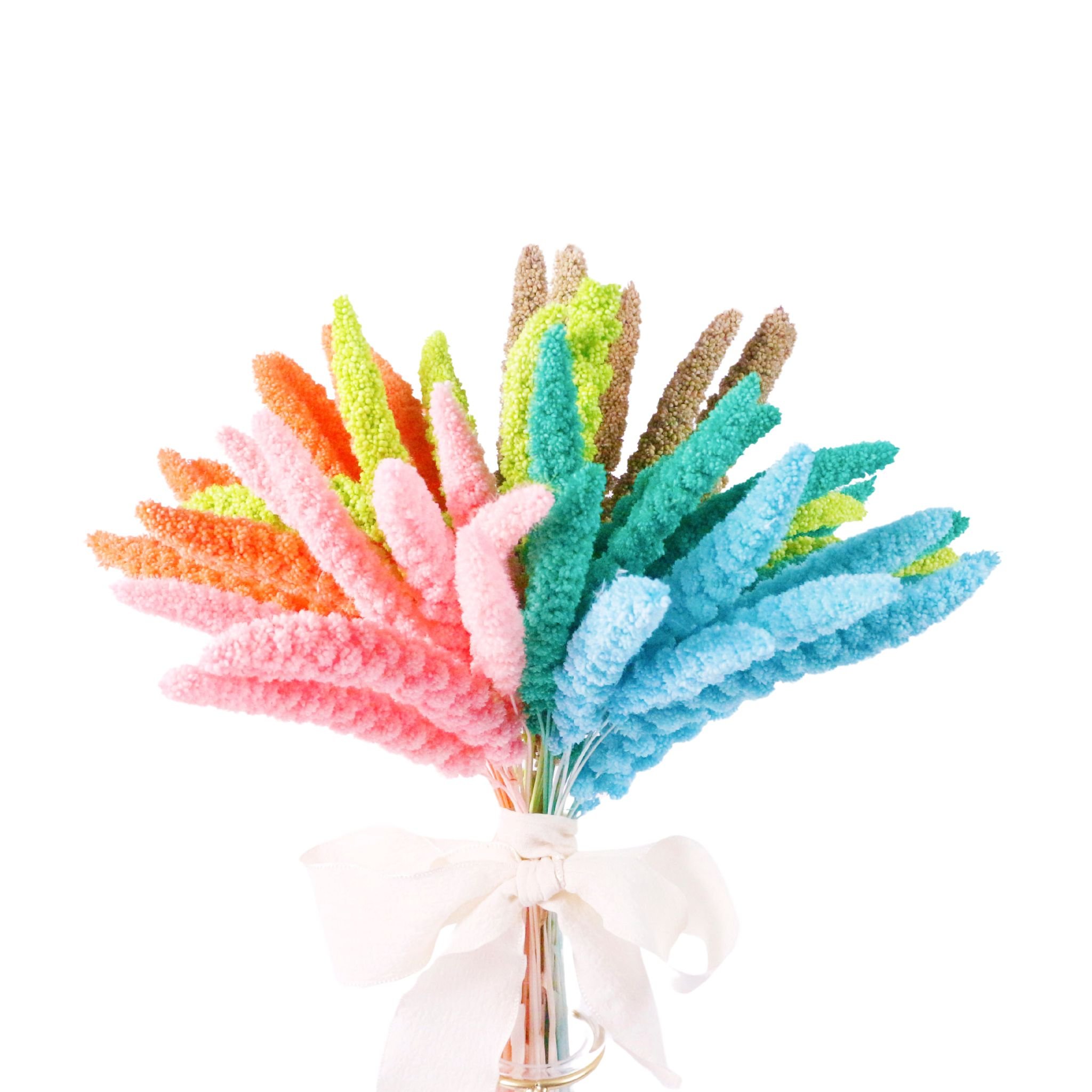 Mingyue dried flowers Colorful Millet wholesale most popular preserved millet dried flower bouquet for wedding home