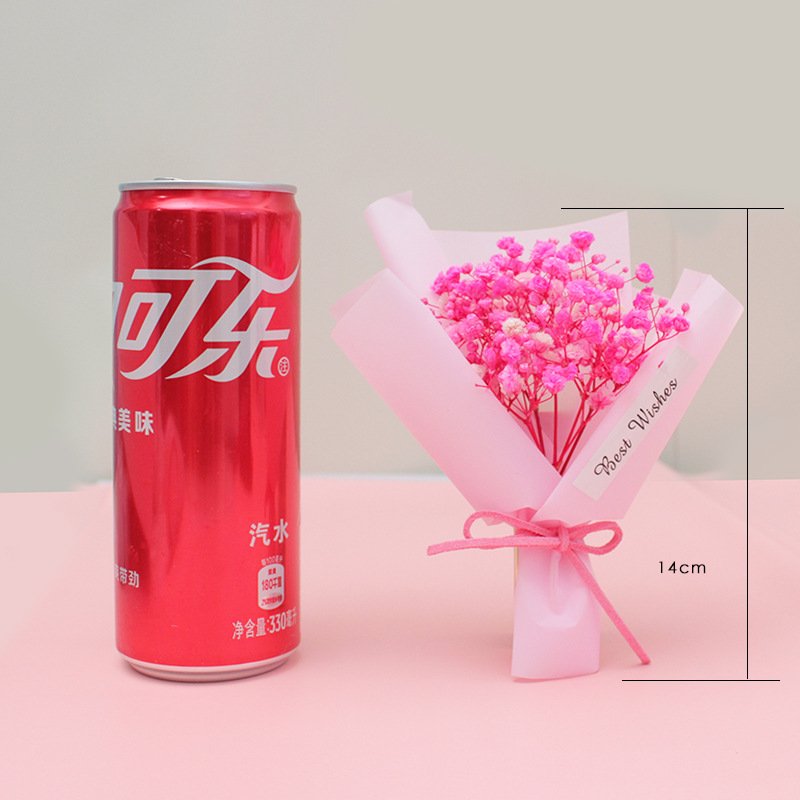 Real Touch Mini Flower Bouquet Mini Dried Flower Bouquet Preserved Gypsophila Flowers Bouquet