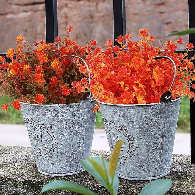 Dropshipping Shopify Artificial Fall Flowers No Fade Faux Autumn Plants Indoor Outdoor Greenery for Thanksgiving Decor