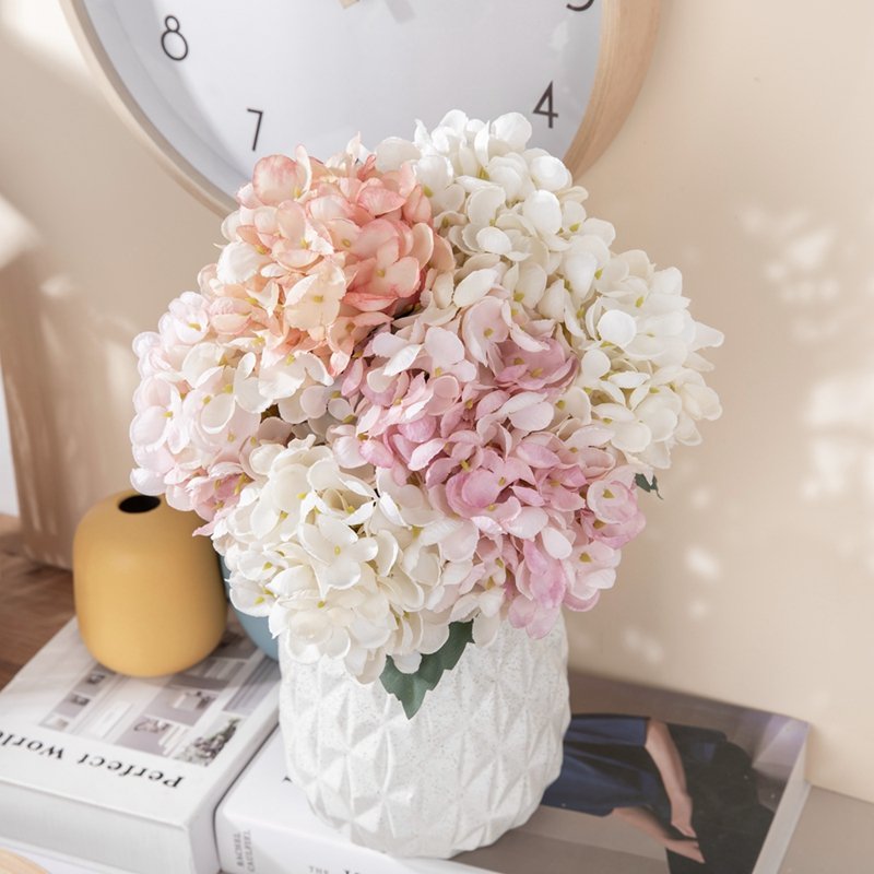 MW52664 artificial dried hydrangea flowers white hydrangeas new hydrangea flower branch Silk Material shandong Calla Factory