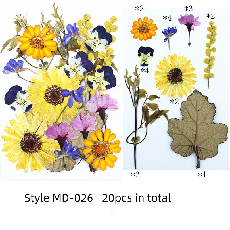 Hot Sell Pressed Dry Flowers Natural Mixed Dried Flower For DIY Epoxy Resin Craft Nail Art Materials Decor Flowers Wedding