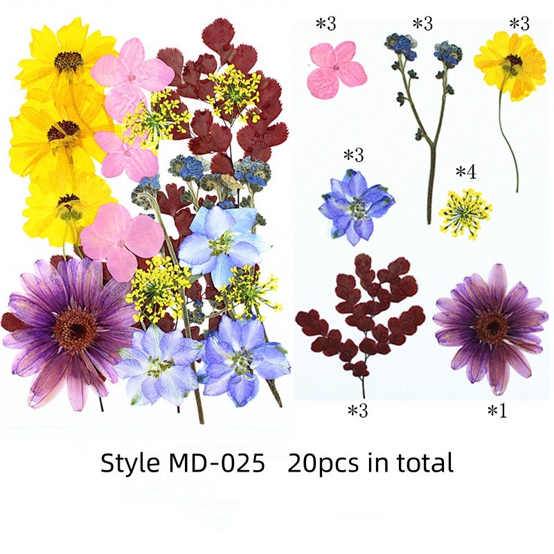 Hot Sell Pressed Dry Flowers Natural Mixed Dried Flower For DIY Epoxy Resin Craft Nail Art Materials Decor Flowers Wedding