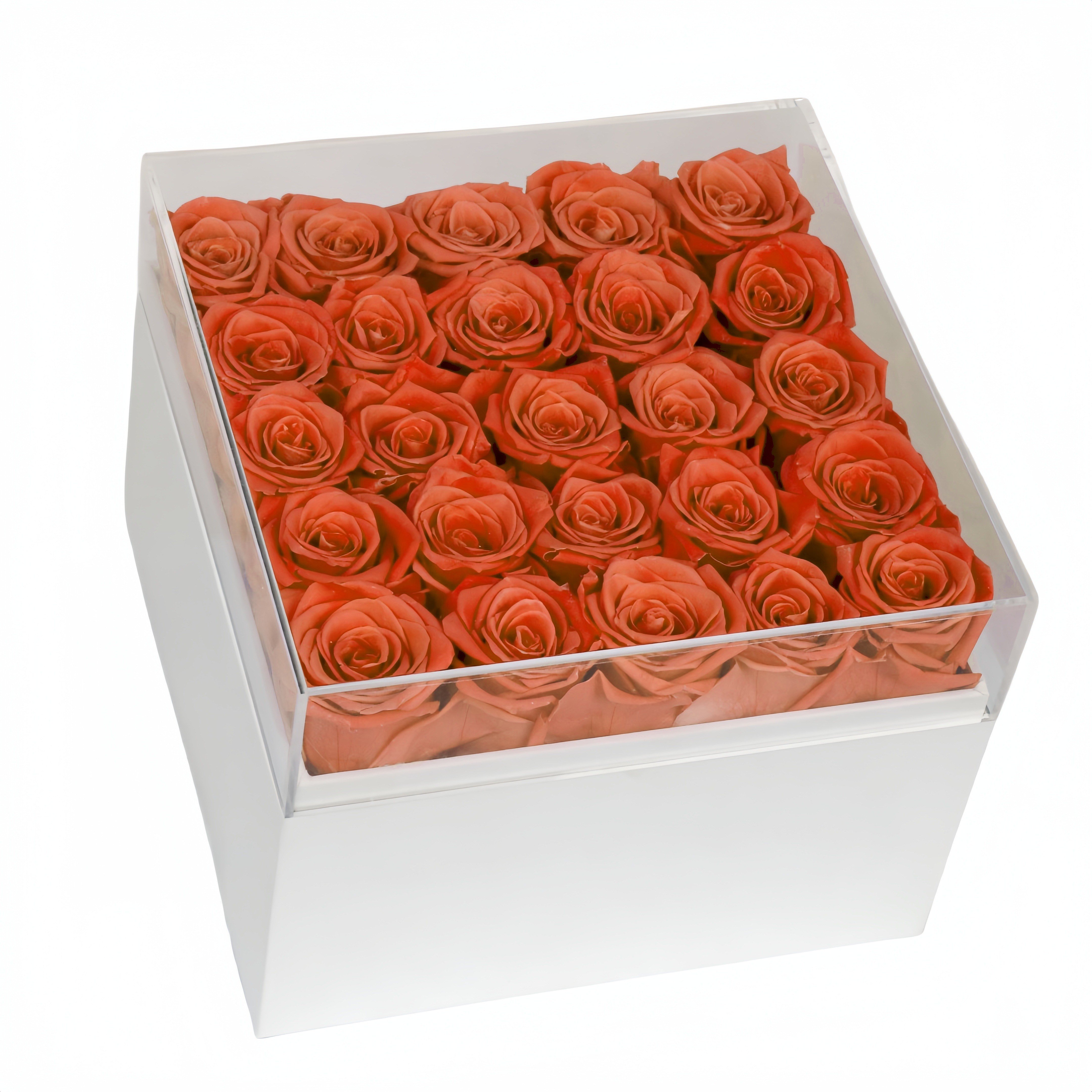Real Natural Eternal Rose Gift Box for Preserved Flower in Dried Rose Box Valentine's Day Gift Box