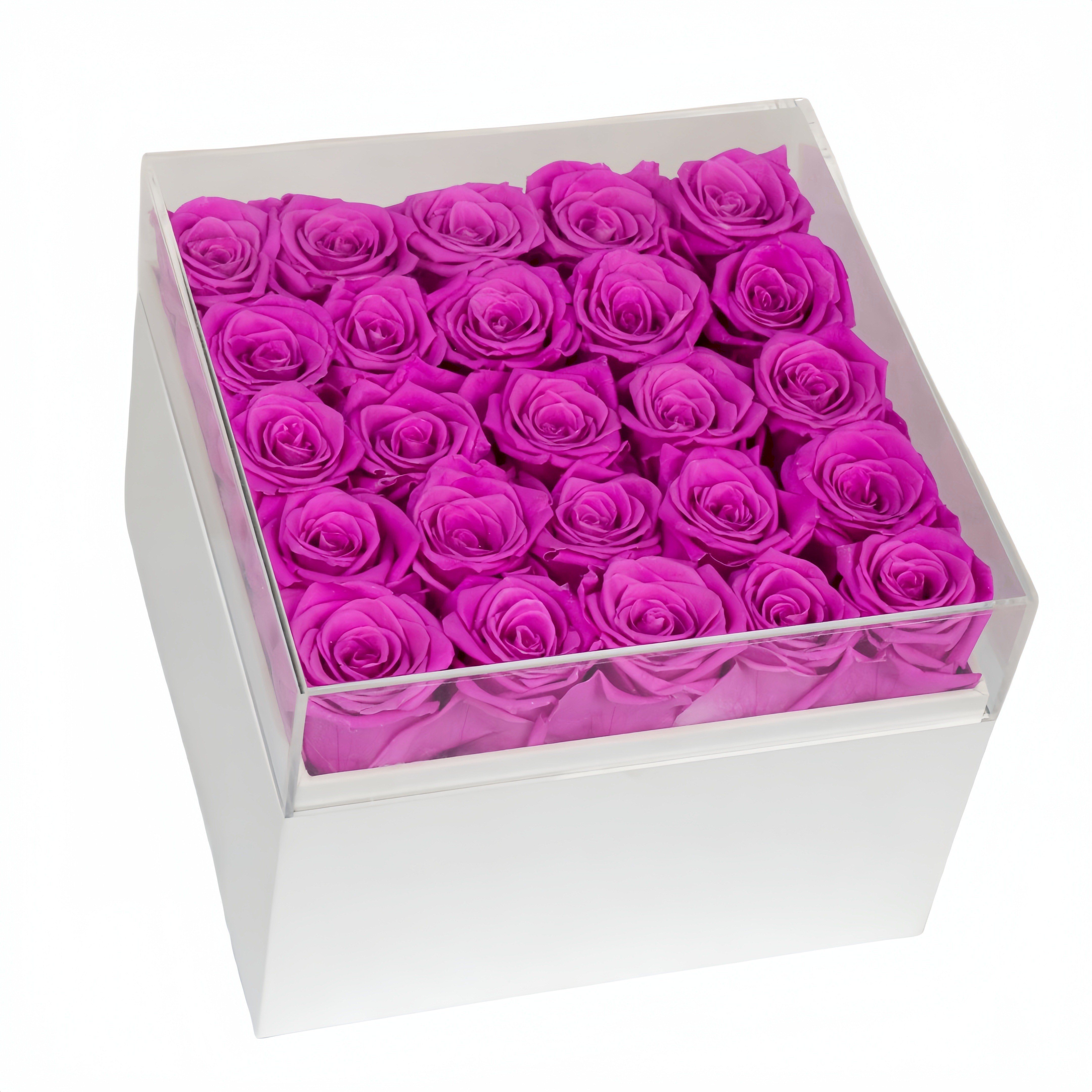 Real Natural Eternal Rose Gift Box for Preserved Flower in Dried Rose Box Valentine's Day Gift Box