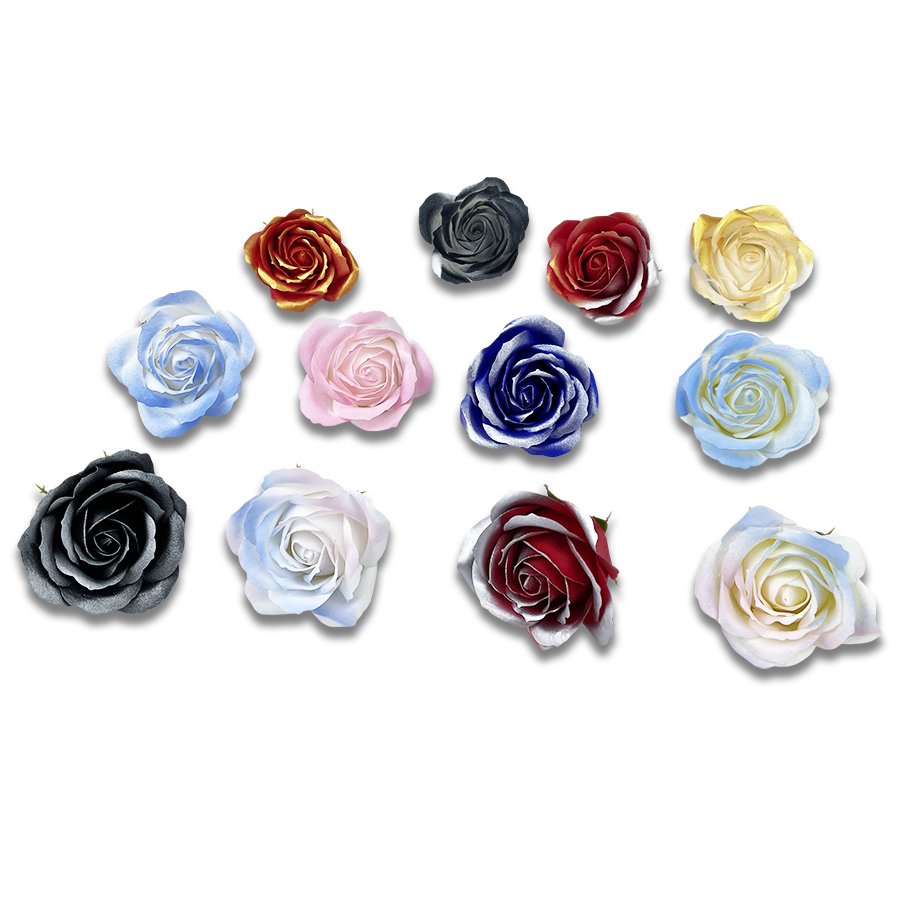 Hot Sale Wholesale Artificial Flowers for Home Wedding Decorative Flowers Spray color 5 layers Rose Soap Flower